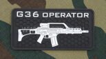 Нашивка PVC/ПВХ с велкро "G36 OPERATOR" (BLACK) размер 80х40мм